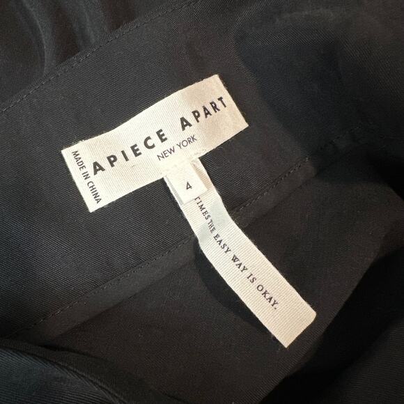 APIECE APART Ami Slip Skirt High Waist A-Line Flare Midi Maxi Black - Picture 10 of 12